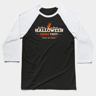 Halloween Zombie Party Baseball T-Shirt